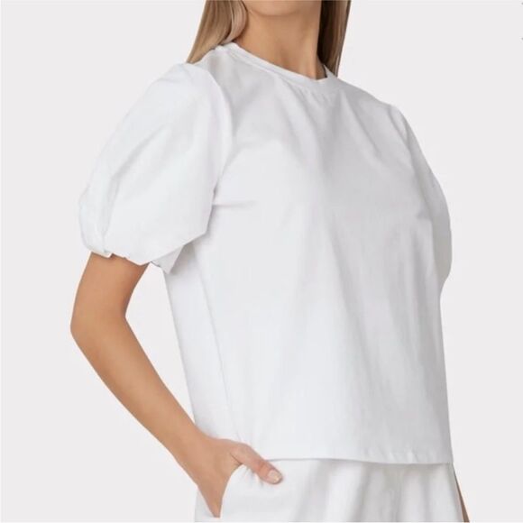 NEW Milly Monica Jersey Poplin Combo Tee - Picture 1 of 13